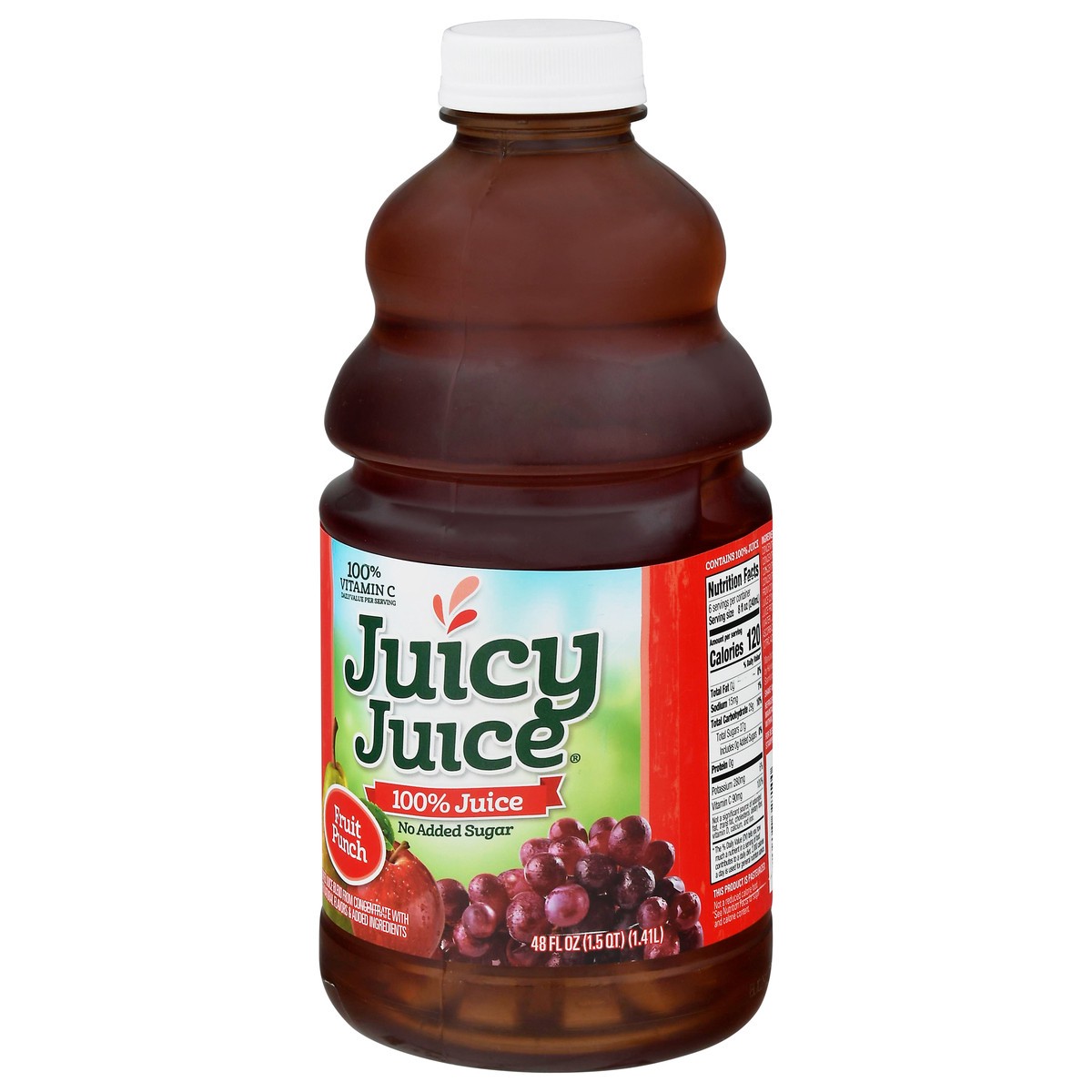 slide 4 of 9, Juicy Juice 100% Juice, Fruit Punch, 48 FL OZ Bottle, 48 fl oz