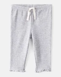 Carter's Baby Girl Knit Pull-On Pants - Grey Heather - 3M