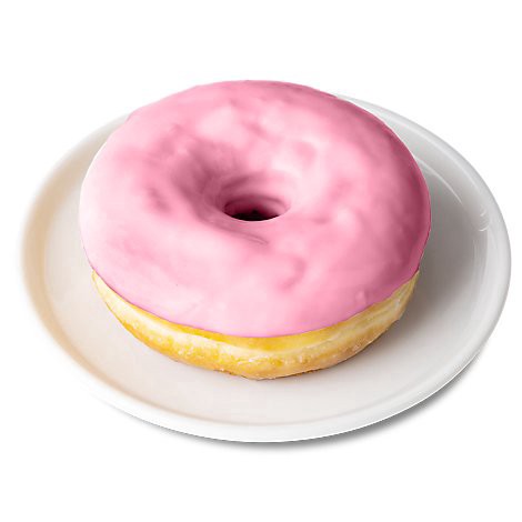 slide 1 of 1, Bakery Fresh Pink Iced Donut - Each (available between 6 AM to 2 PM), 1 ct