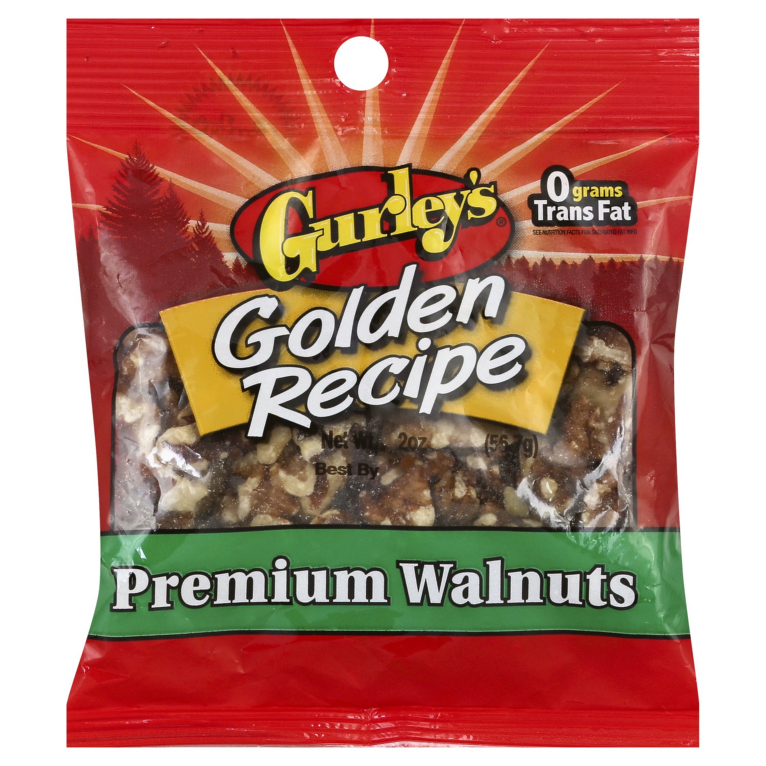 slide 1 of 1, Gurley's Golden Recipe Premium Walnuts, 2 oz