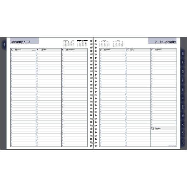 slide 4 of 4, 2025 At-A-Glance Dayminder Weekly/Monthly Planner, 8-1/2"" X 11"", Gray, January To December, Gc52007, 1 ct