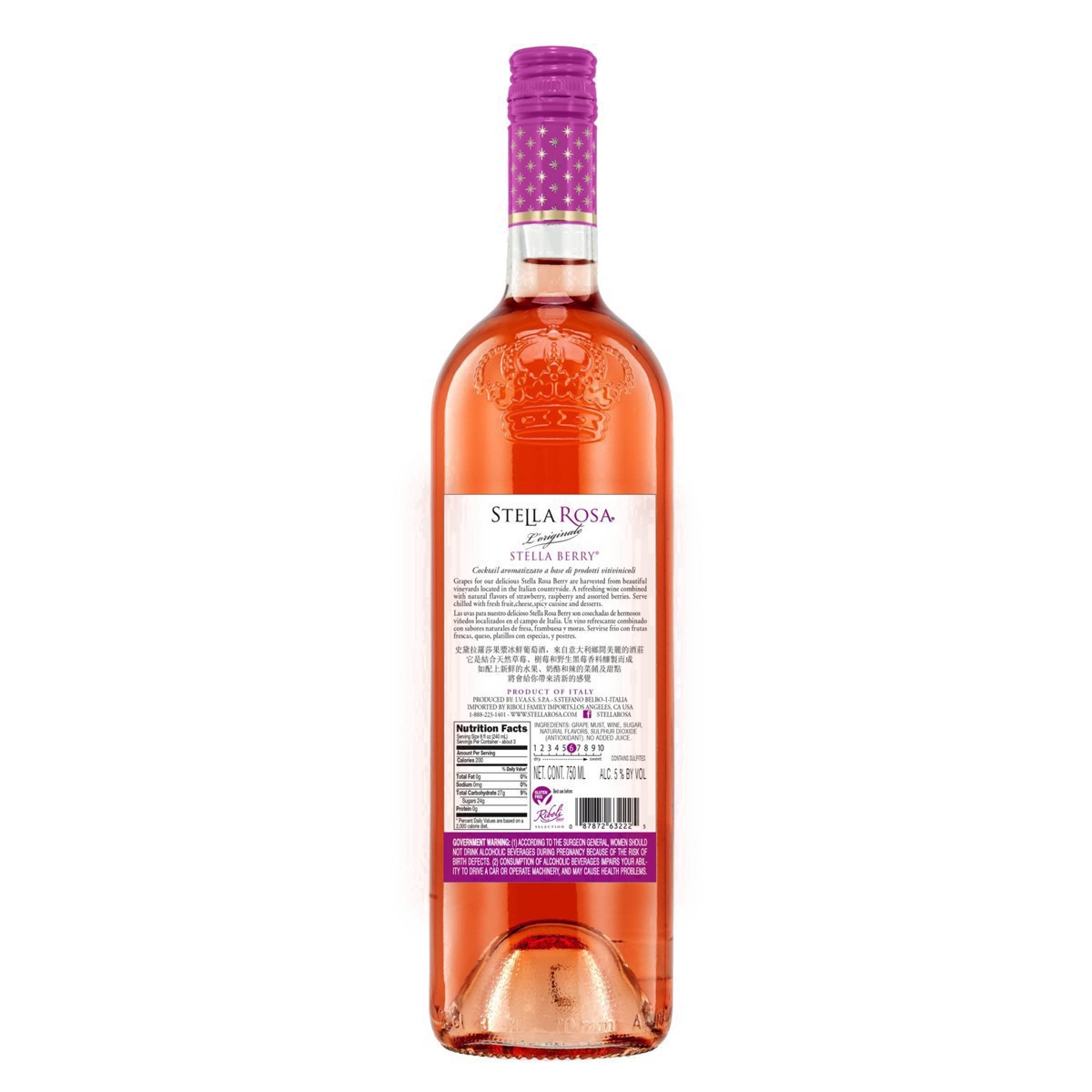 slide 75 of 79, Stella Rosa Stella Berry Rosé Wine - 750ml Bottle, 750 ml