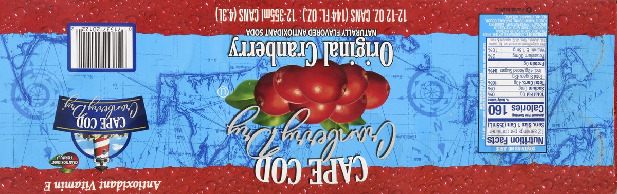 slide 9 of 13, Cape Cod Cranberry Dry Original Cranberry Soda - 12 ct, 12 ct; 12 fl oz