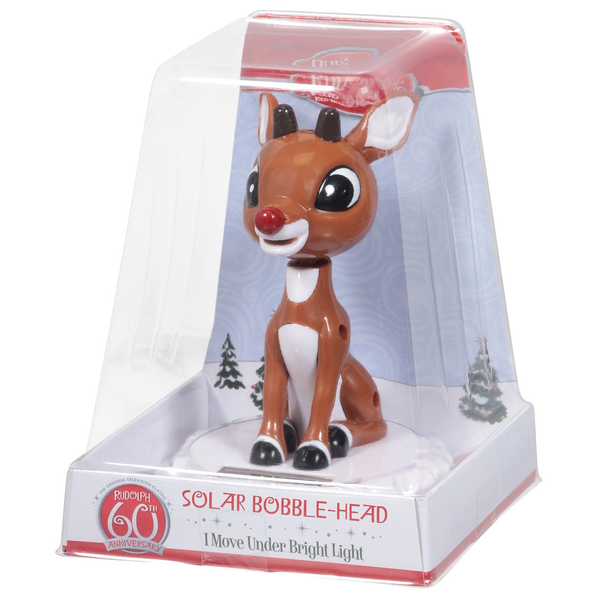 slide 2 of 12, Grupo Ruz Rudolph Solar Bobble-Head 1 Each, 1 ct