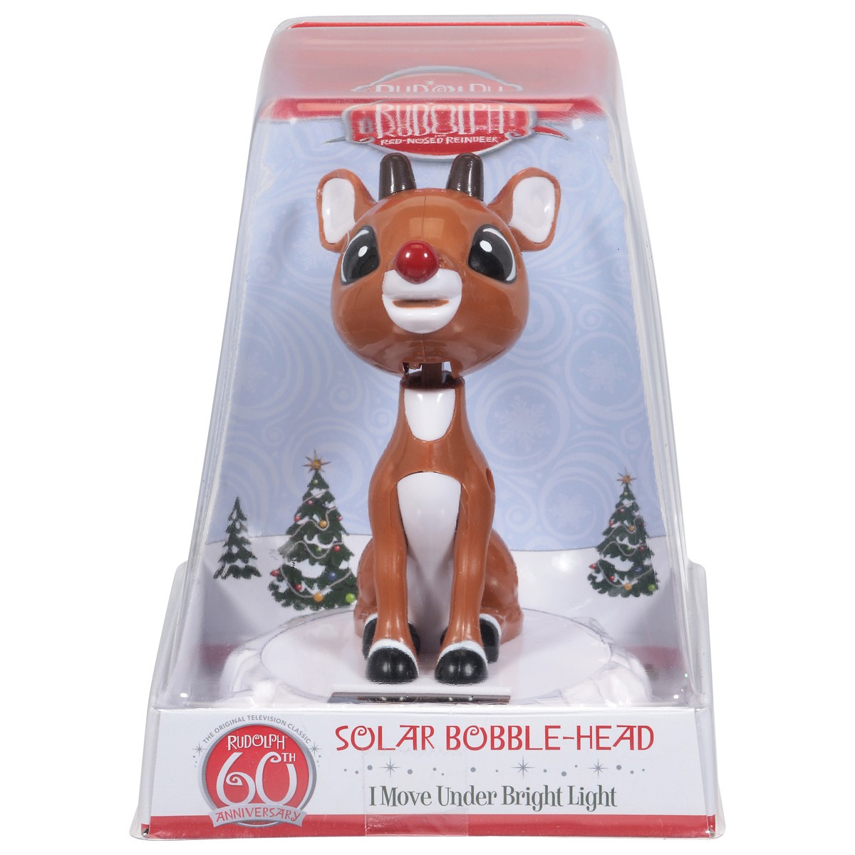 slide 1 of 12, Grupo Ruz Rudolph Solar Bobble-Head 1 Each, 1 ct
