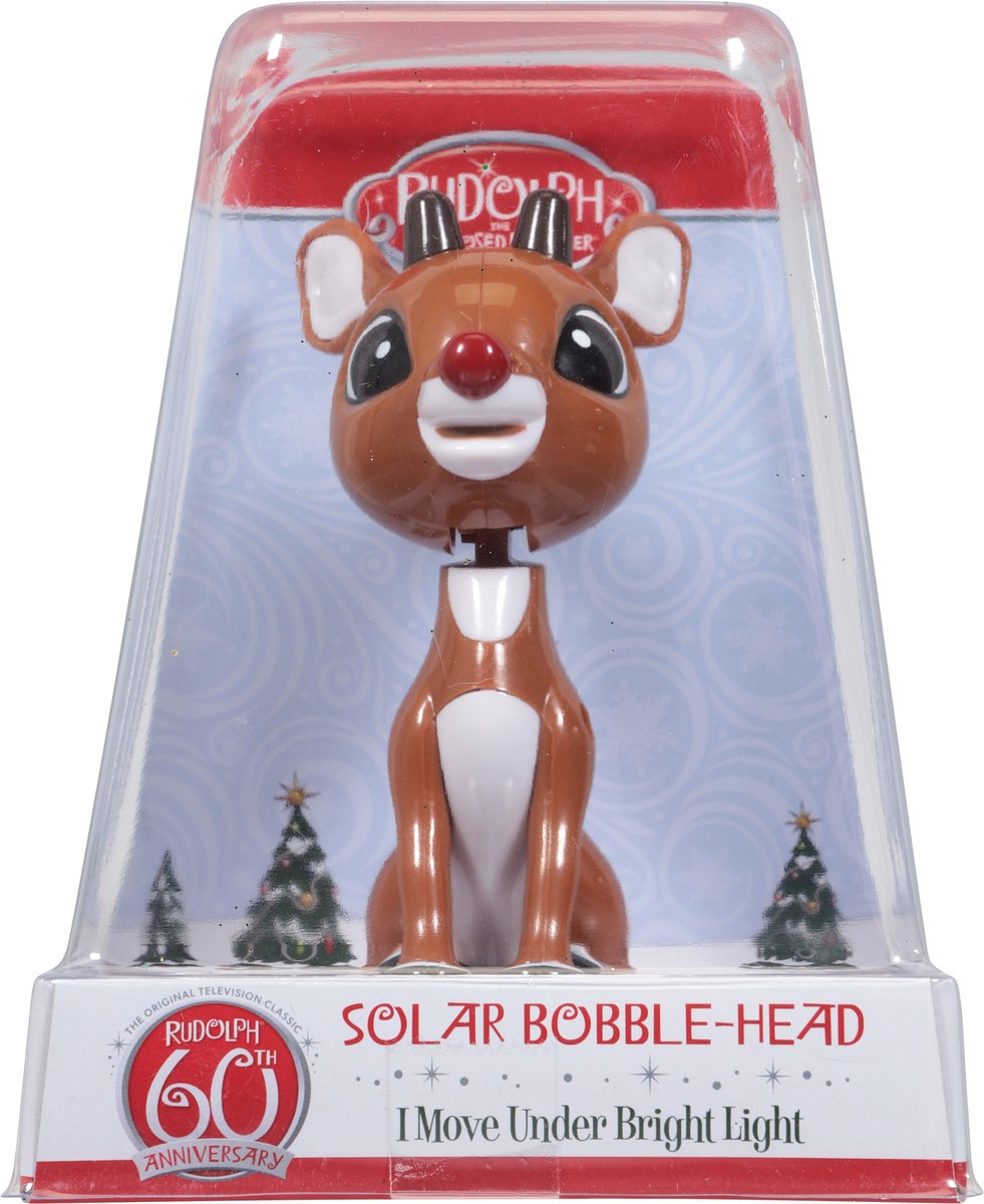 slide 10 of 12, Grupo Ruz Rudolph Solar Bobble-Head 1 Each, 1 ct