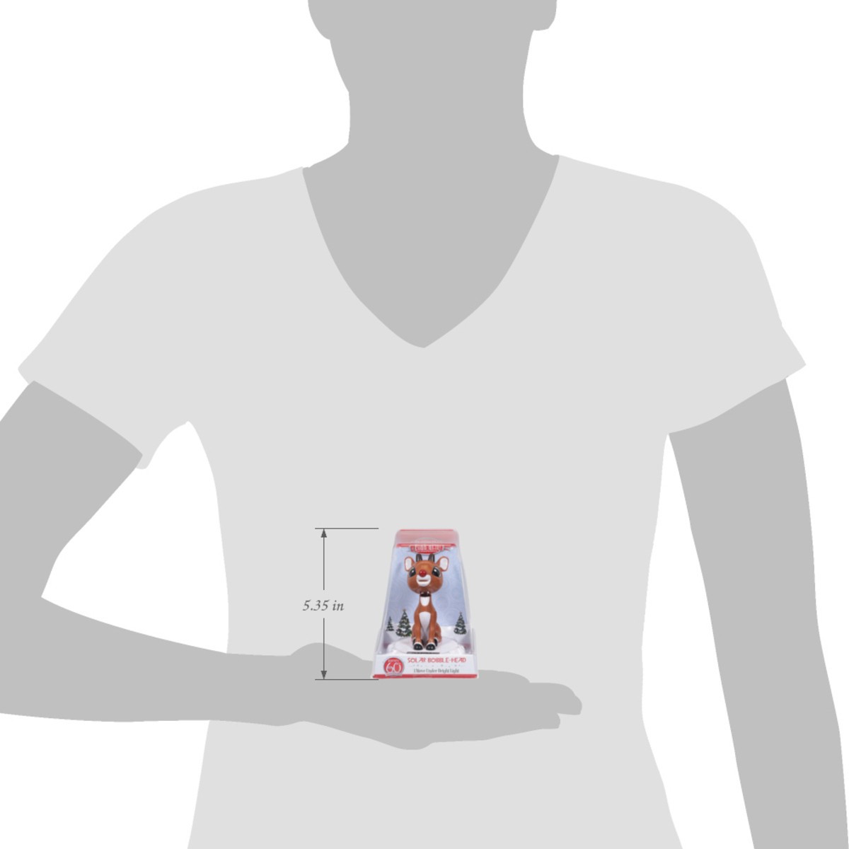 slide 12 of 12, Grupo Ruz Rudolph Solar Bobble-Head 1 Each, 1 ct