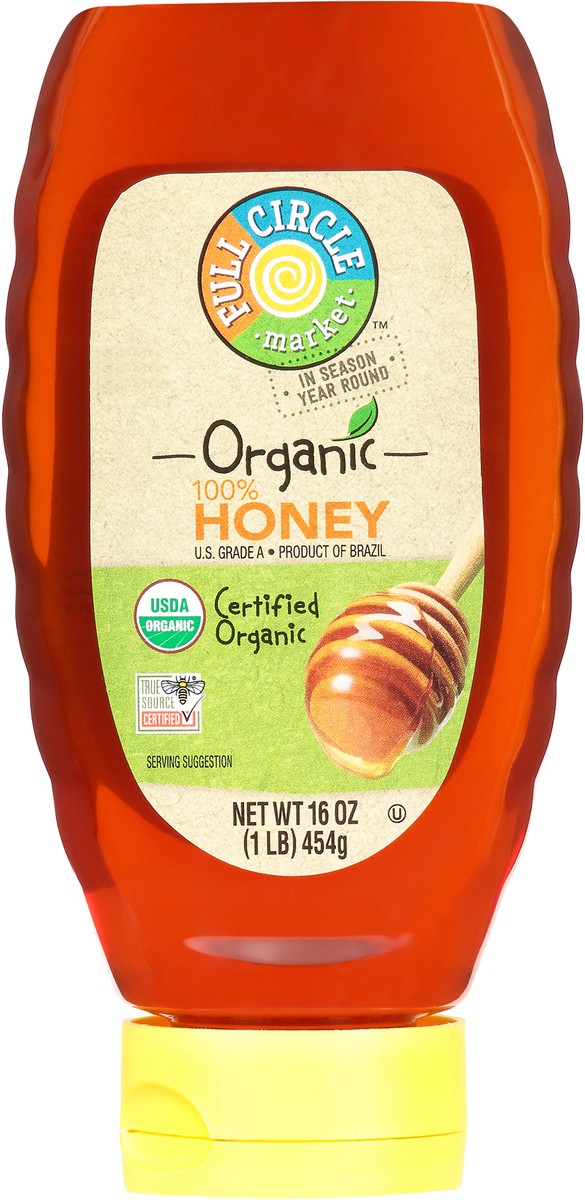 slide 1 of 9, Full Circle Market Organic 100% Honey 16 oz, 16 oz