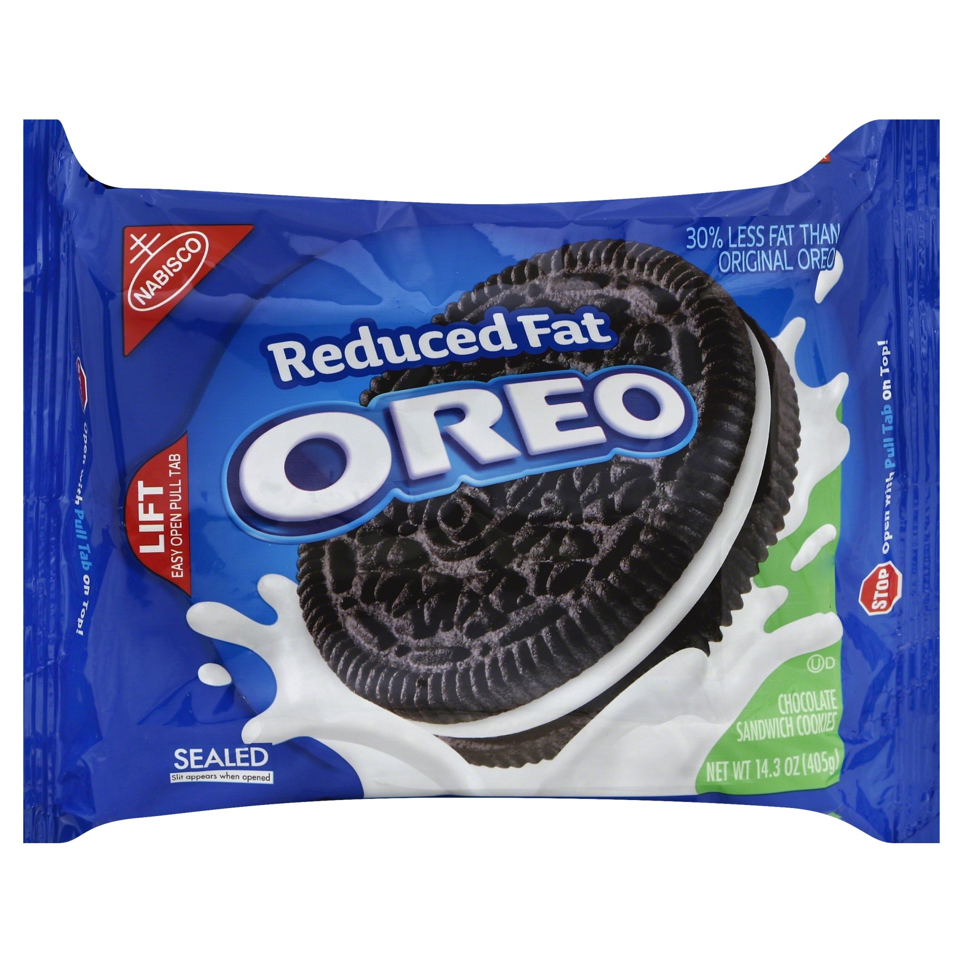 slide 1 of 6, Oreo Reduced Fat Sandwich Cookies, 14.3 oz