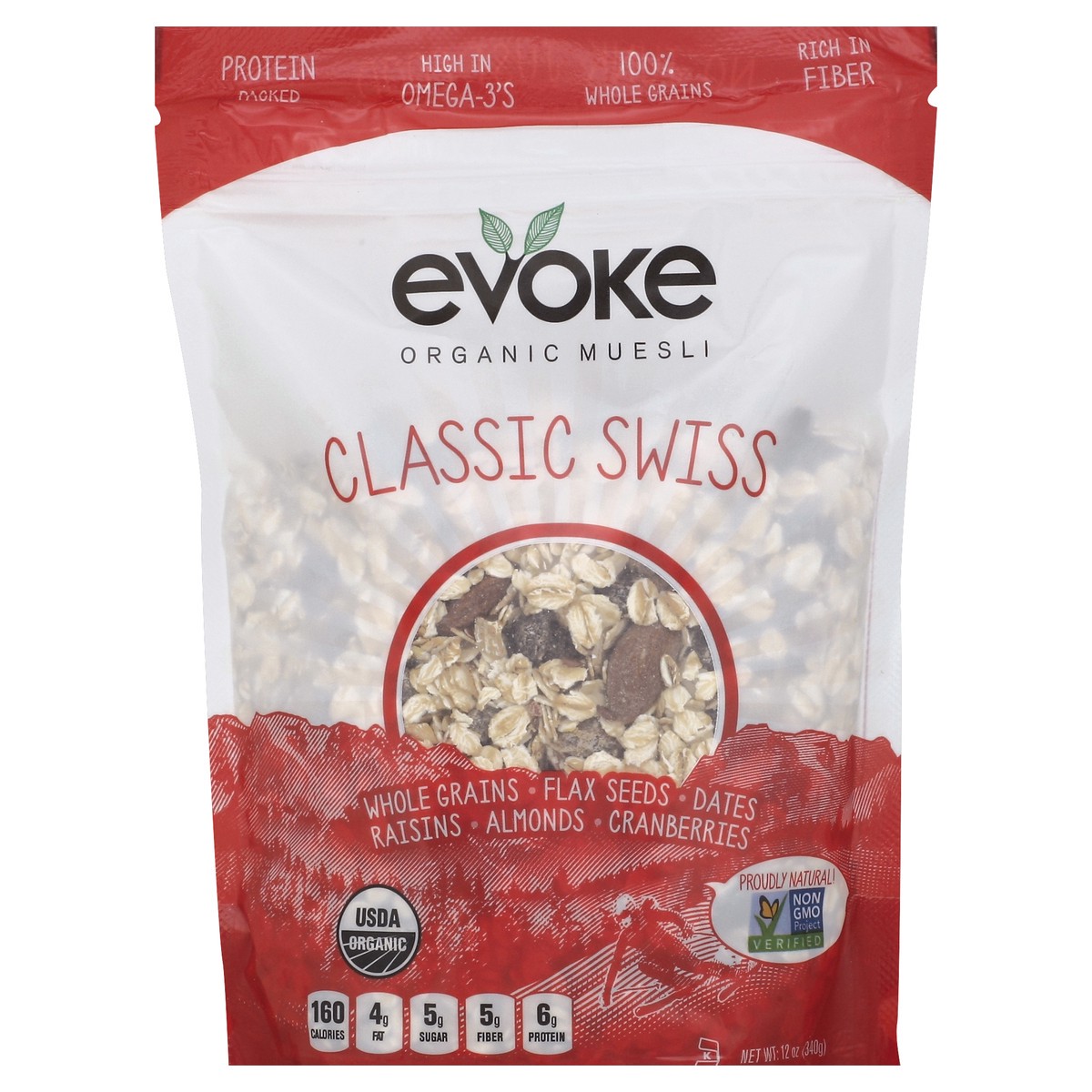 slide 5 of 8, Evoke Muesli 12 oz, 12 oz