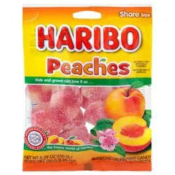 Haribo Peaches Gummi Candy 5.29 oz