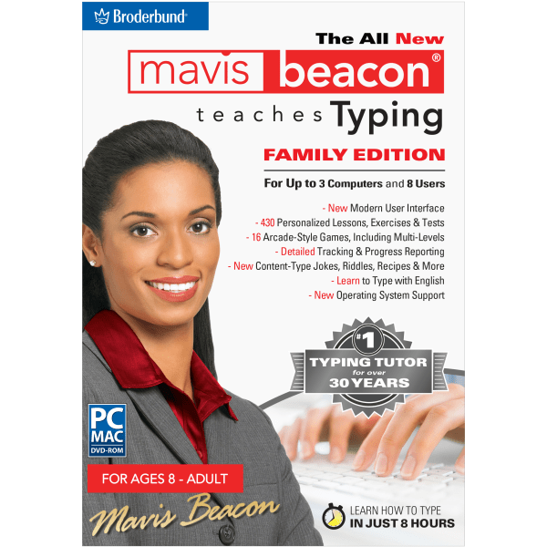 slide 1 of 3, Encore Mavis Beacon Teaches Typing 2020, For Windows/Mac, Product Key, 1 ct