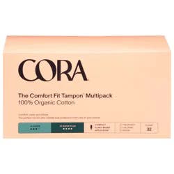 Cora The Comfort Fit Super/Super Plus Tampons Multipack 32 ea