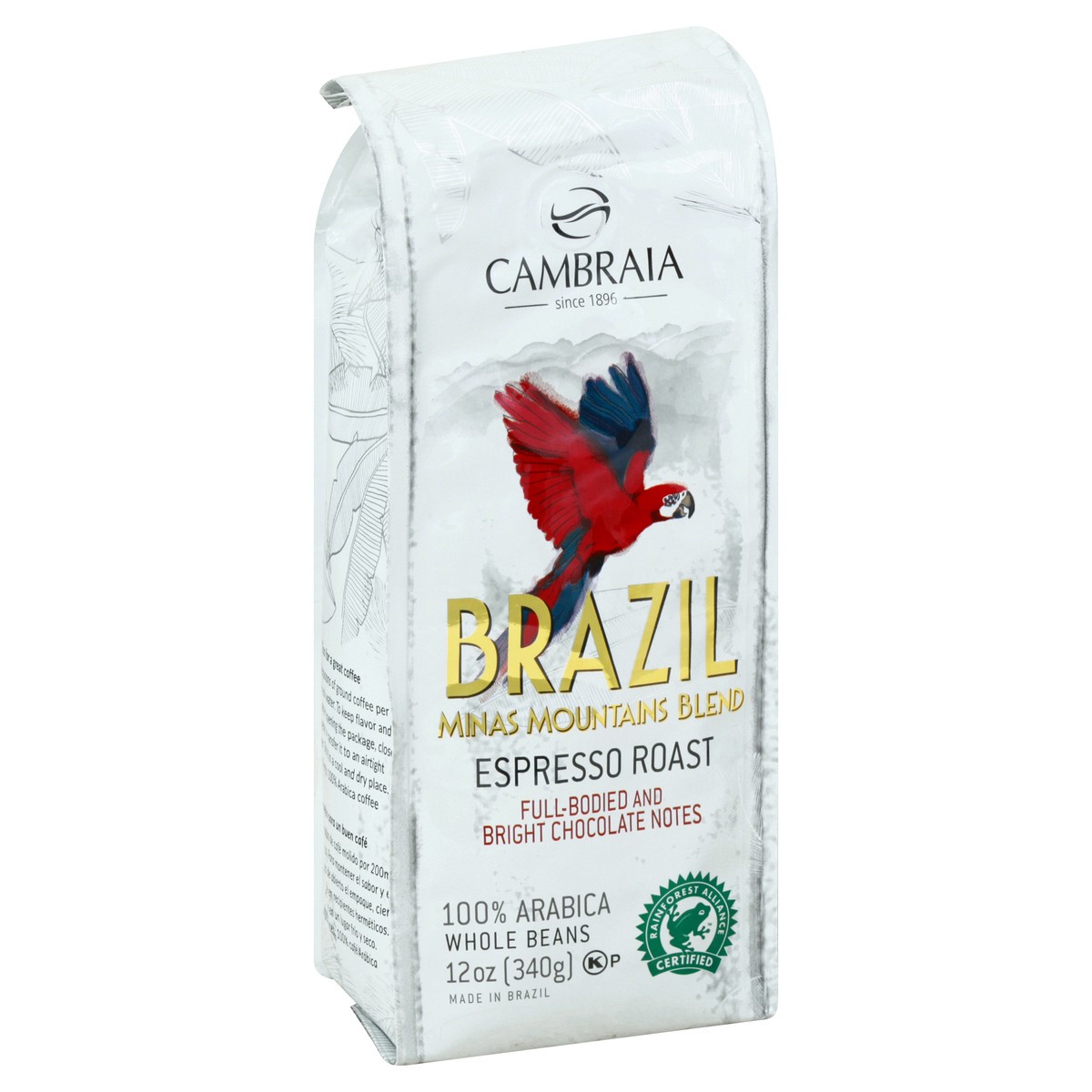 slide 8 of 8, Cambraia Whole Beans Espresso Roast Minas Mountains Blend Coffee 12 oz, 12 oz