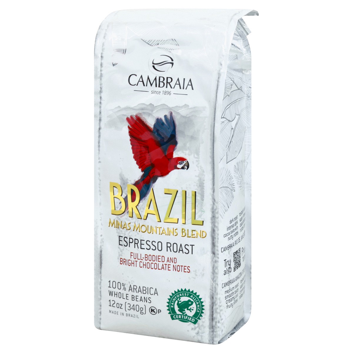 slide 6 of 8, Cambraia Whole Beans Espresso Roast Minas Mountains Blend Coffee 12 oz, 12 oz