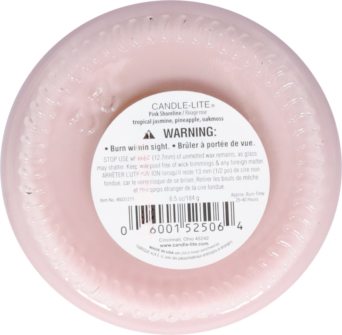 slide 7 of 11, Candle-Lite Pink Shoreline Candle 1 ea, 1 ct