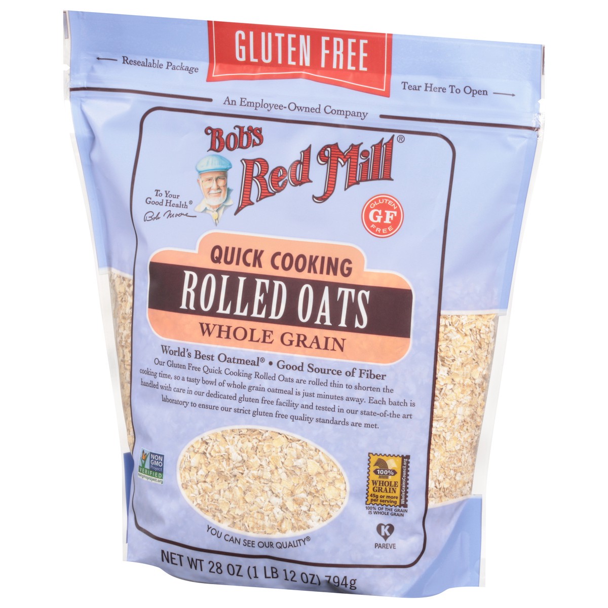 slide 3 of 9, Bob's Red Mill Quick Cooking Gluten Free Rolled Oats 28 oz, 28 oz