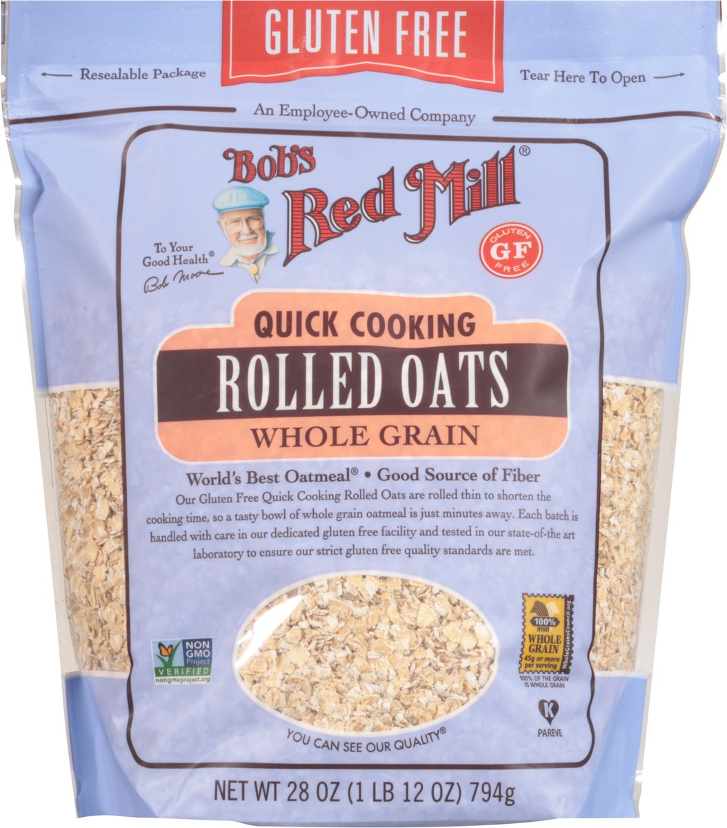 slide 6 of 9, Bob's Red Mill Quick Cooking Gluten Free Rolled Oats 28 oz, 28 oz