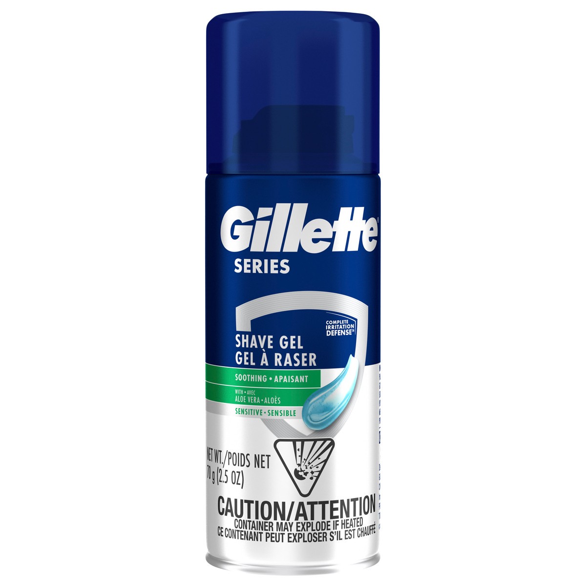 slide 1 of 4, Gillette Series Soothing Shave Gel for men with Aloe Vera, 2.5oz, 2.5 oz