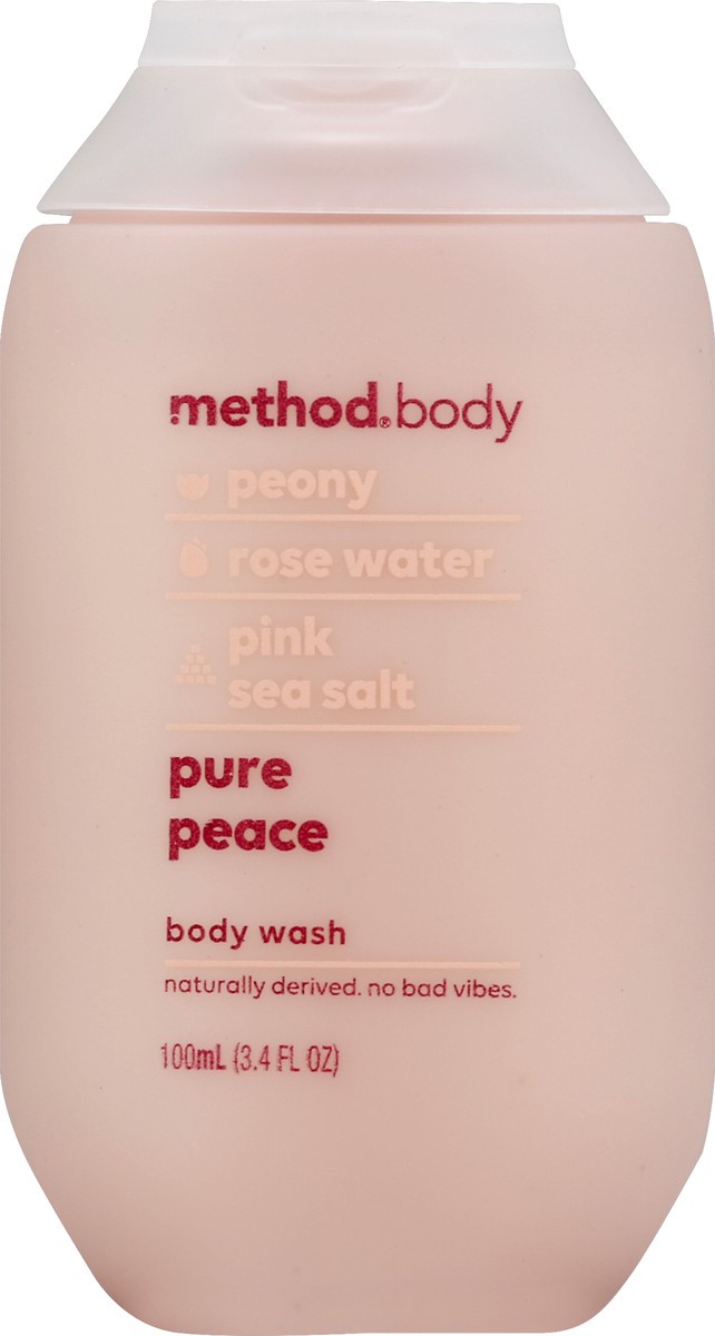 slide 3 of 6, method Body Wash, Pure Peace, 3.4 Ounces, 3.4 fl oz