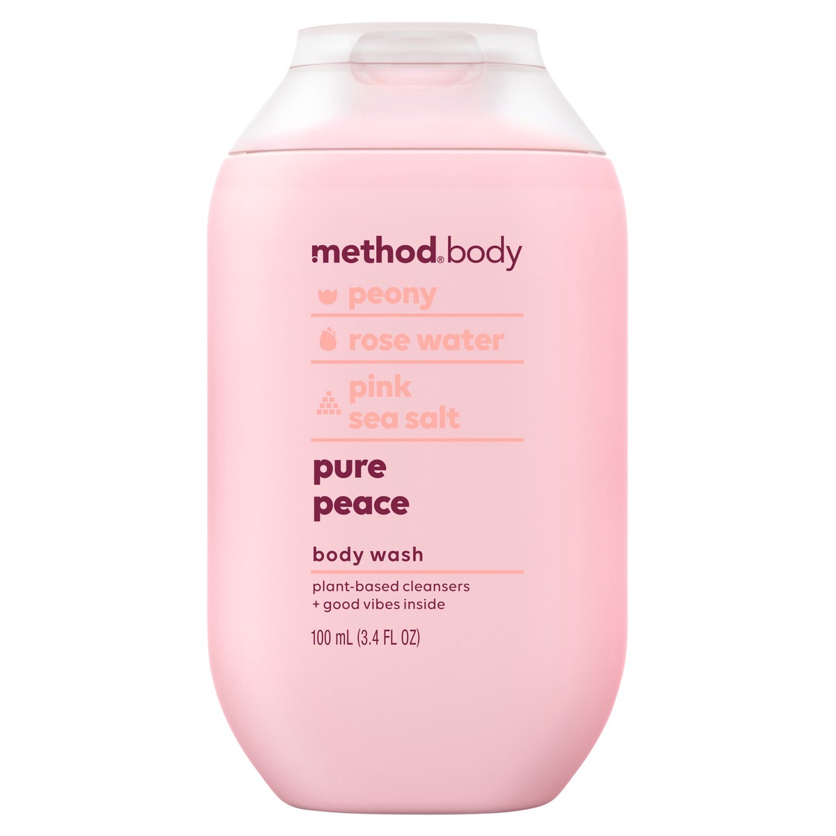 slide 1 of 6, method Body Wash, Pure Peace, 3.4 Ounces, 3.4 fl oz