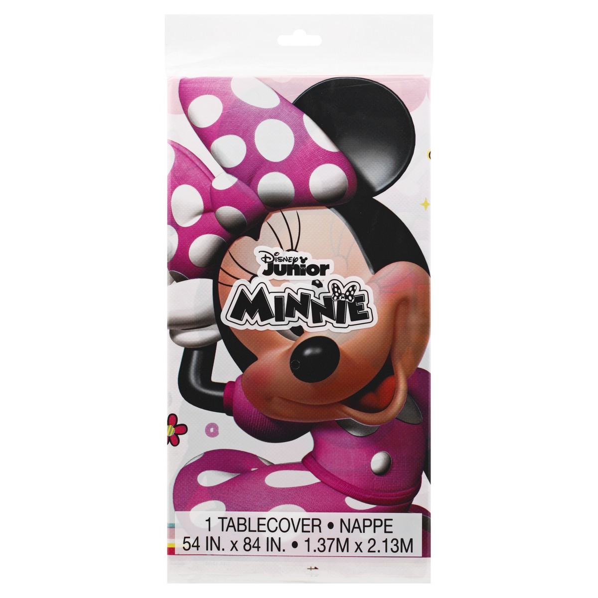 slide 1 of 11, Unique Disney Junior Minnie Plastic Table Cover 1 ea, 1 ct