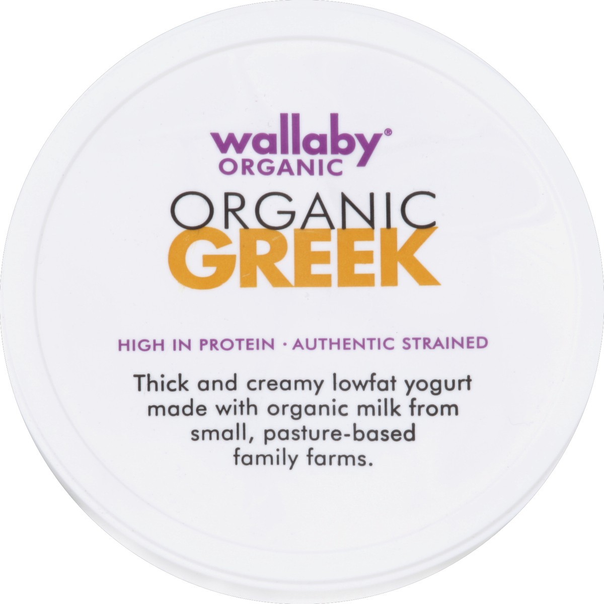 slide 2 of 3, Wallaby Organic Aussie Greek Plain Lowfat Yogurt, 16 oz