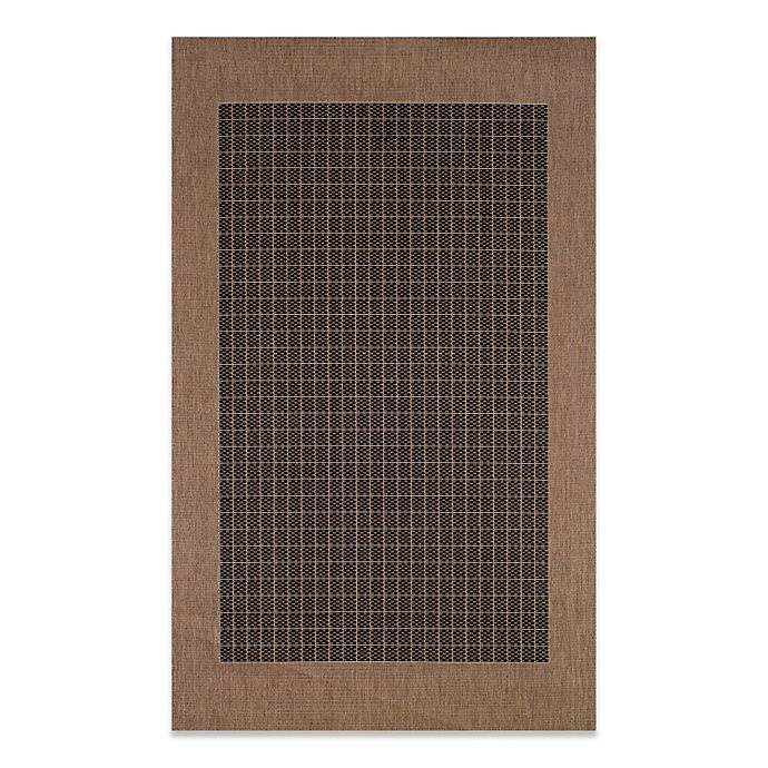 slide 1 of 1, Couristan Checkered Field Rug - Black/Cocoa, 3 ft 9 in x 5 ft 5 in