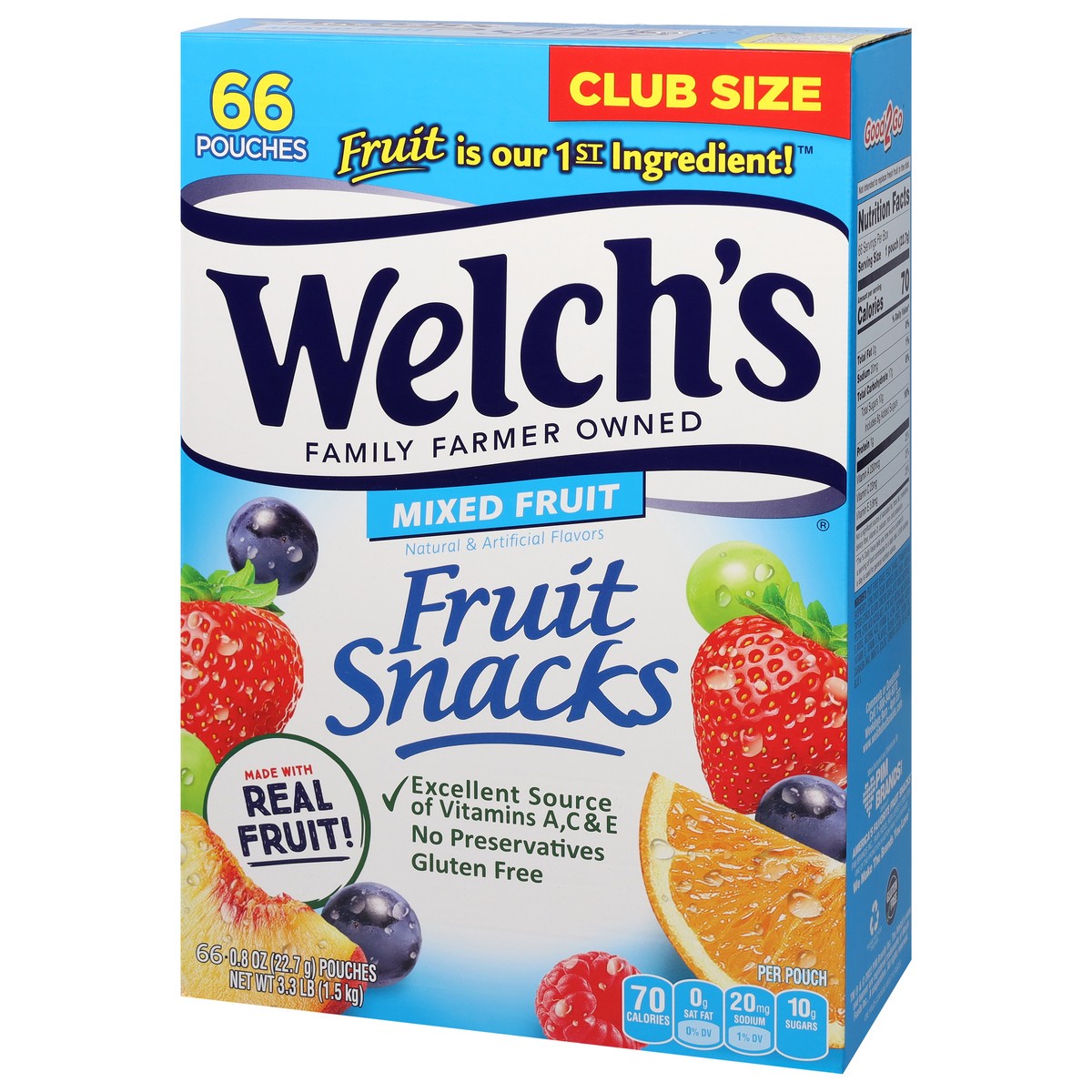 slide 7 of 9, Welch's Mixed Fruit Fruit Snacks 0.8oz Pouches - 66Ct Box, 66 ct