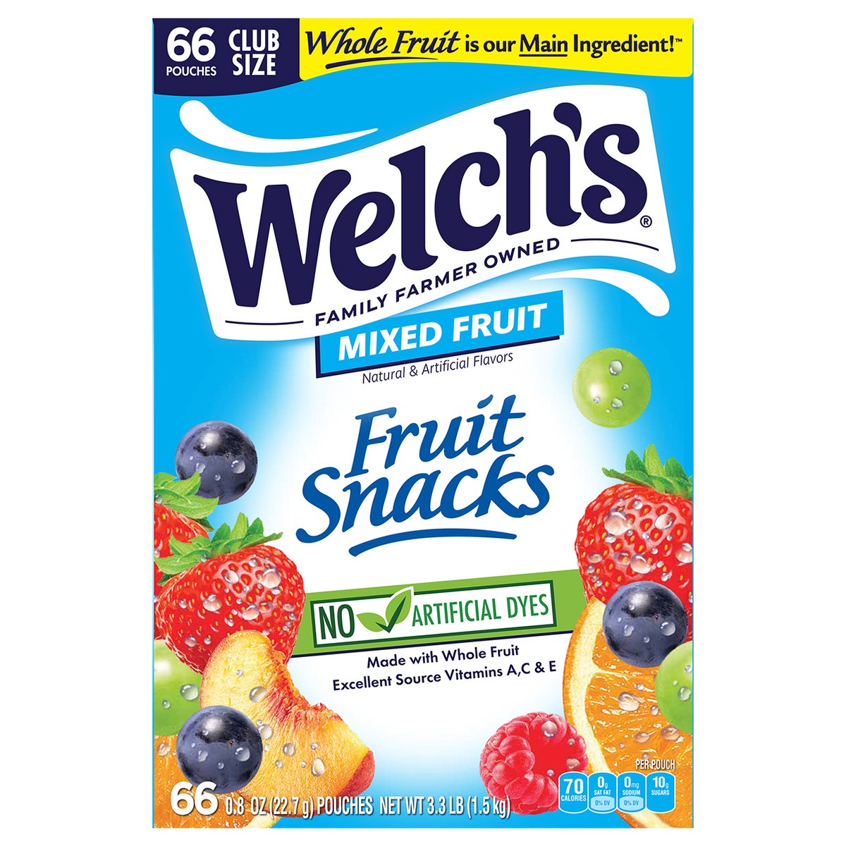 slide 1 of 9, Welch's Fruit Snacks, Mixed Fruit, 66 ct