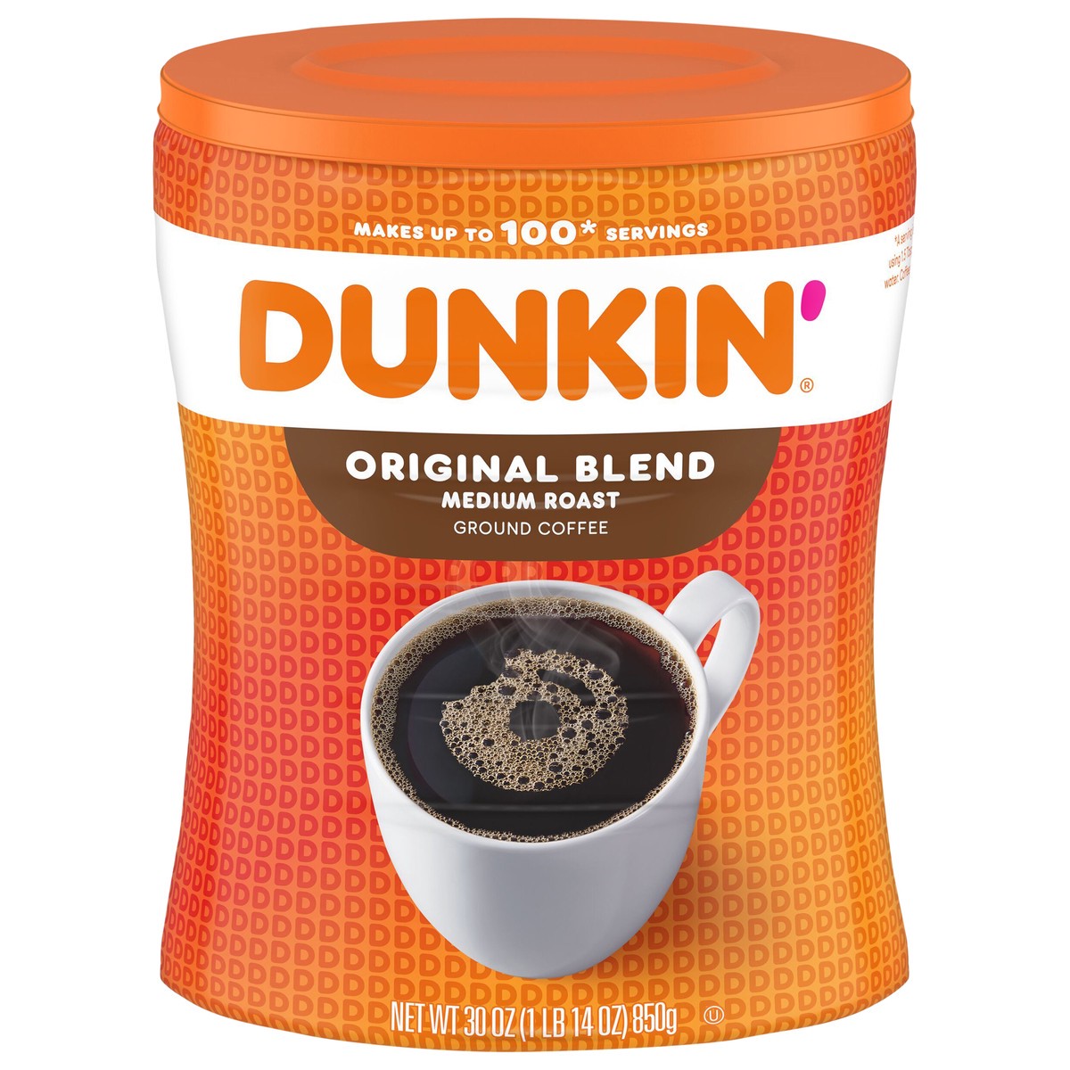 slide 1 of 29, Dunkin' Original Blend Ground Coffee, Medium Roast, 30-Ounce Canister, 30 oz