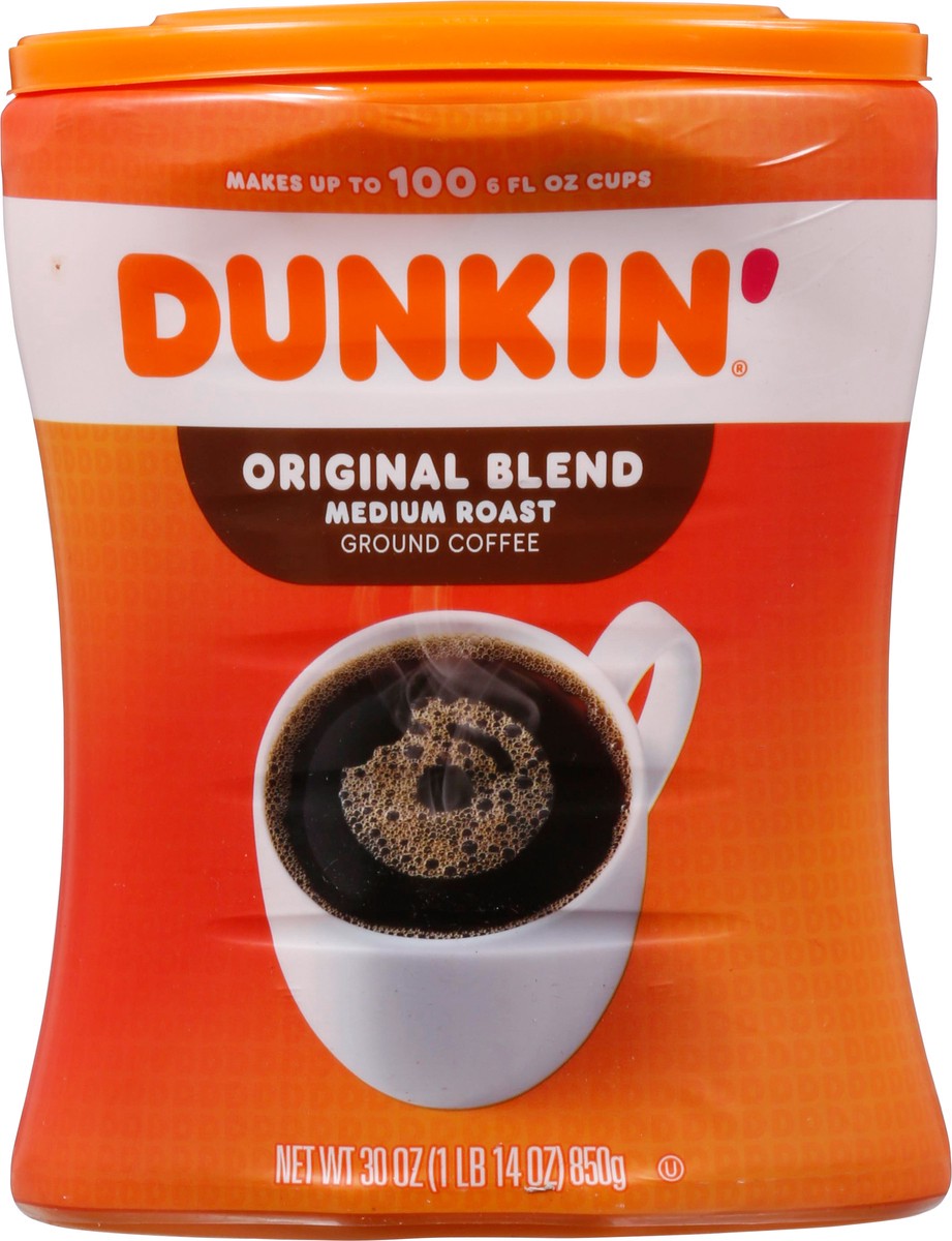 slide 1 of 29, Dunkin' Medium Roast Original Blend Ground Coffee - 30 oz, 30 oz