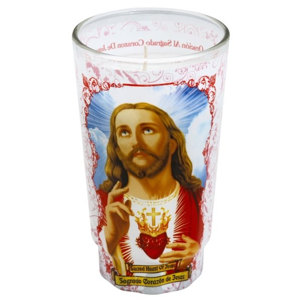 slide 1 of 1, Eternalux Multicolor Sacred Heart Of Jesus Reusable Cup Candle, 1 ct