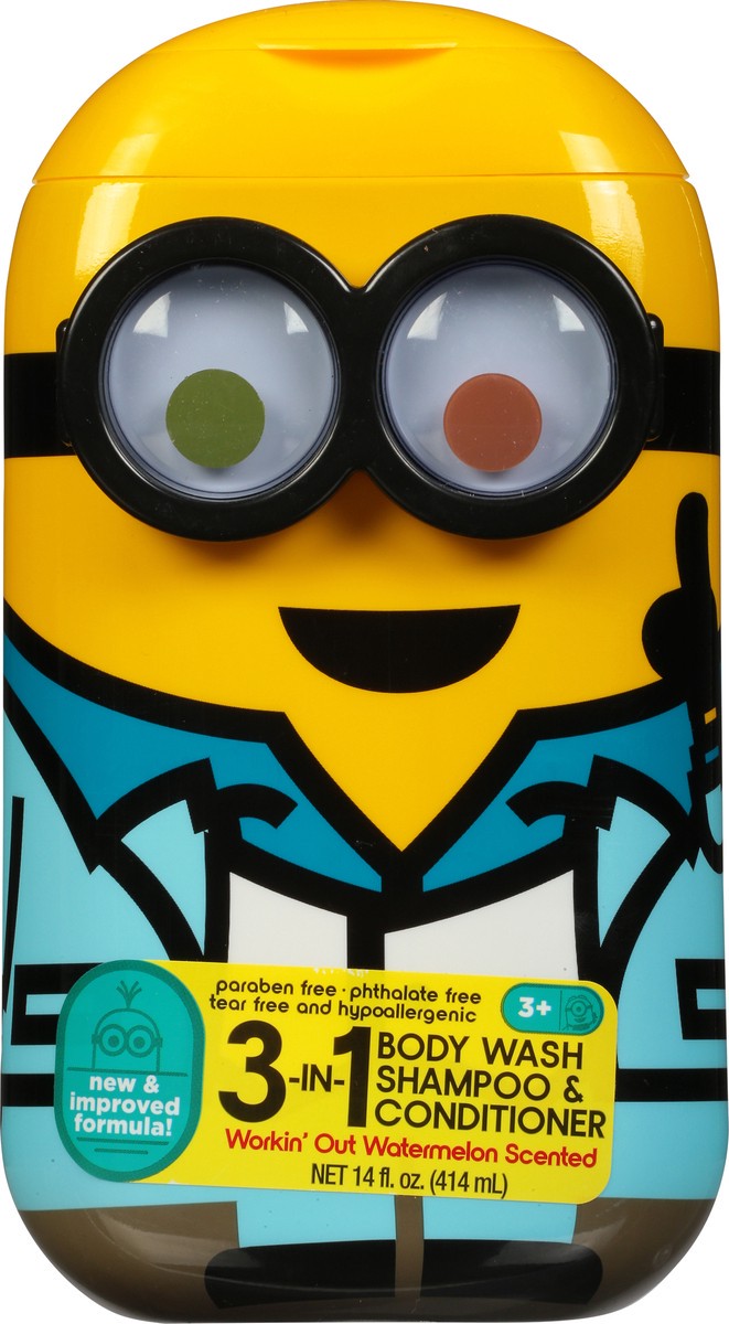 slide 8 of 9, Despicable Me Centric Beauty 3-in-1 3+ Watermelon Scented Body Wash Shampoo & Conditioner 14 fl oz, 14 fl oz