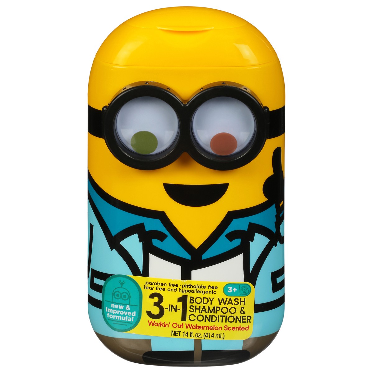 slide 1 of 9, Despicable Me Centric Beauty 3-in-1 3+ Watermelon Scented Body Wash Shampoo & Conditioner 14 fl oz, 14 fl oz