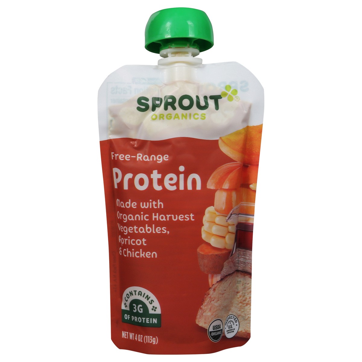 slide 1 of 9, Sprout Organics Free-Range Protein Cheer Pack 4 oz, 4 oz