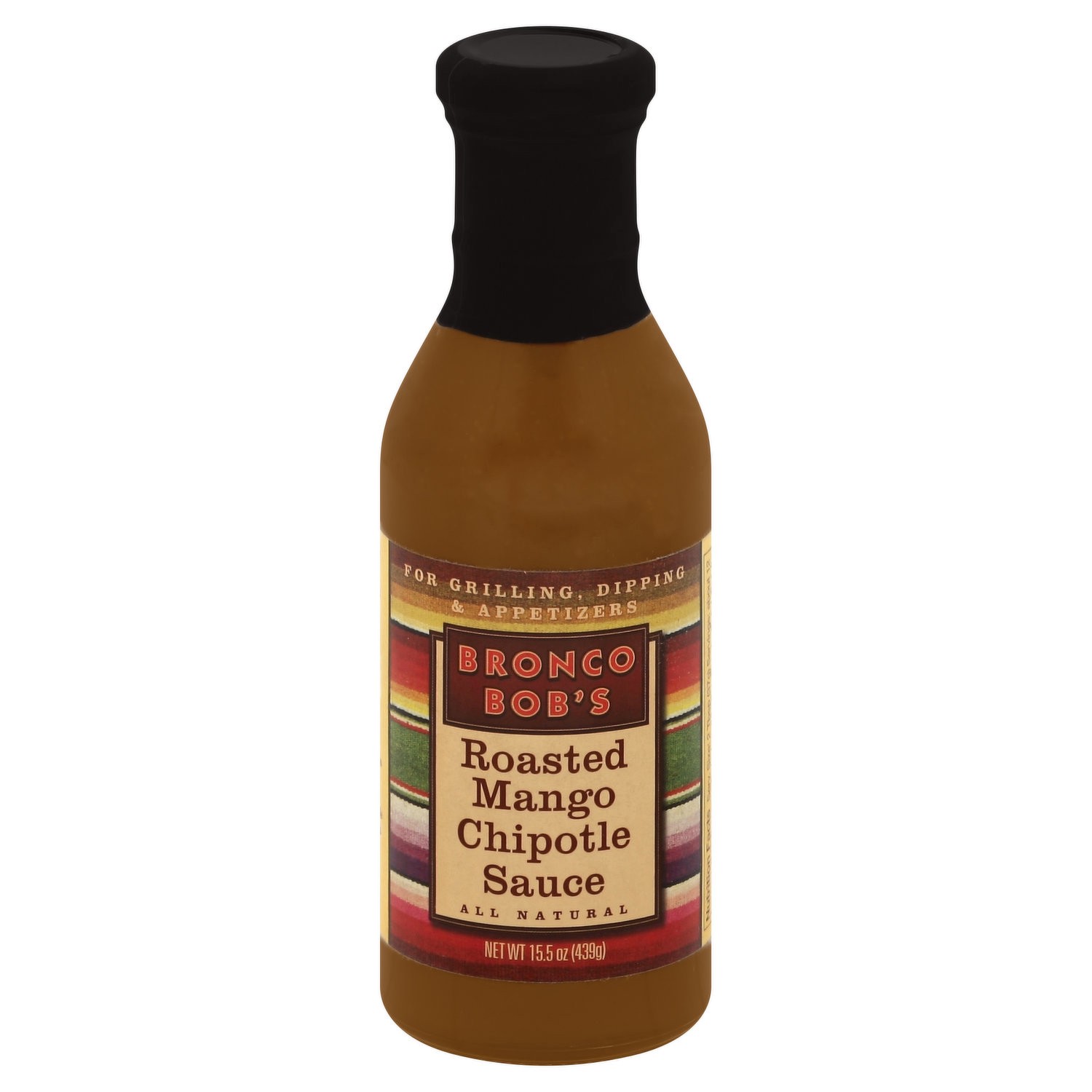 slide 1 of 2, Bronco Bob's Roasted Mango Chipotle Sauce, 15.5 oz