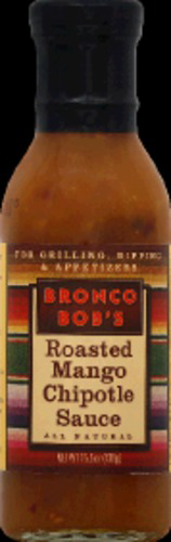 slide 1 of 1, Bronco Bob's Roasted Mango Chipotle Sauce, 15.5 oz