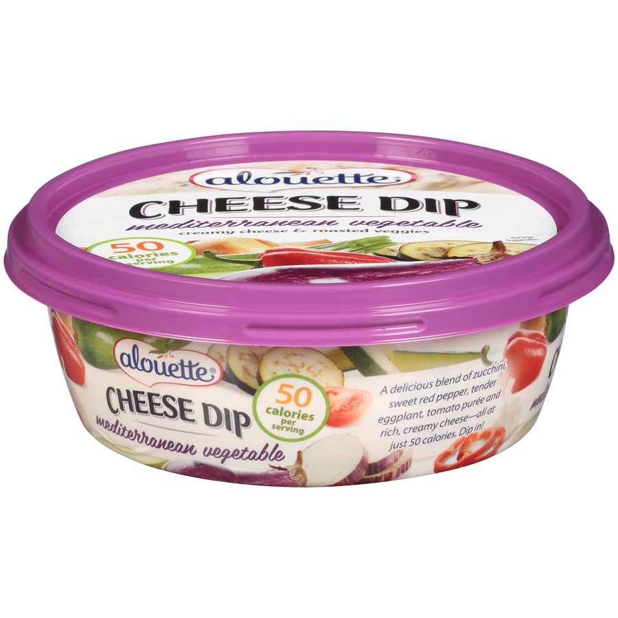 slide 1 of 1, Alouette Mediterranean Vegetable Cheese Dip, 8 oz