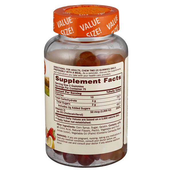 slide 3 of 5, Sundown Naturals Vitamin D3 Gummies, 150 ct