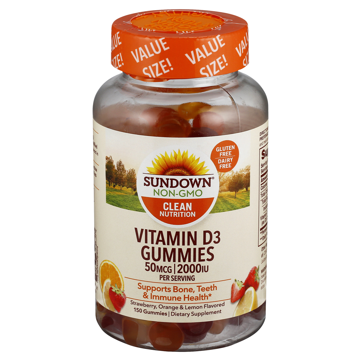 slide 1 of 5, Sundown Naturals Vitamin D3 Gummies, 150 ct