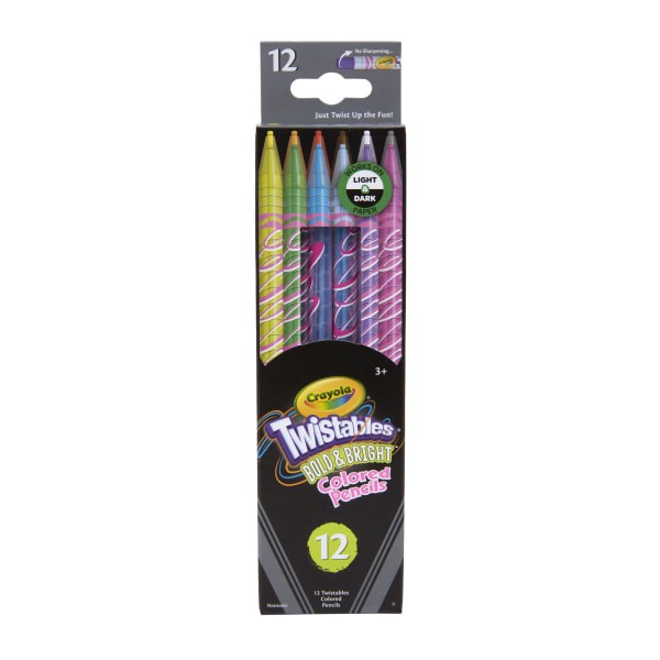slide 2 of 6, Crayola Twistables Colored Pencils Set, Bold & Bright, 12 ct