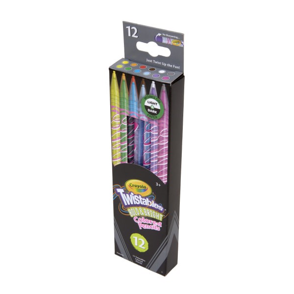 slide 4 of 6, Crayola Twistables Colored Pencils Set, Bold & Bright, 12 ct
