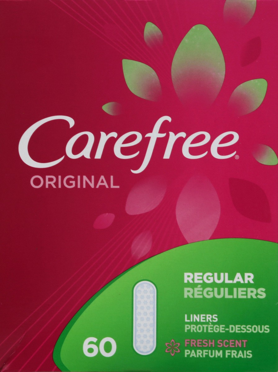 slide 7 of 8, Carefree Original Thin Panty Liners, Comfortable Daily Feminine Care Protection, Regular, 60 Count, 60 ct