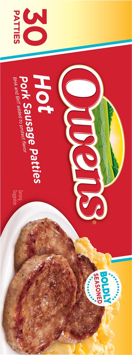 slide 11 of 14, Owens Hot Pork Sausage Patties 30 Each, 30 ct