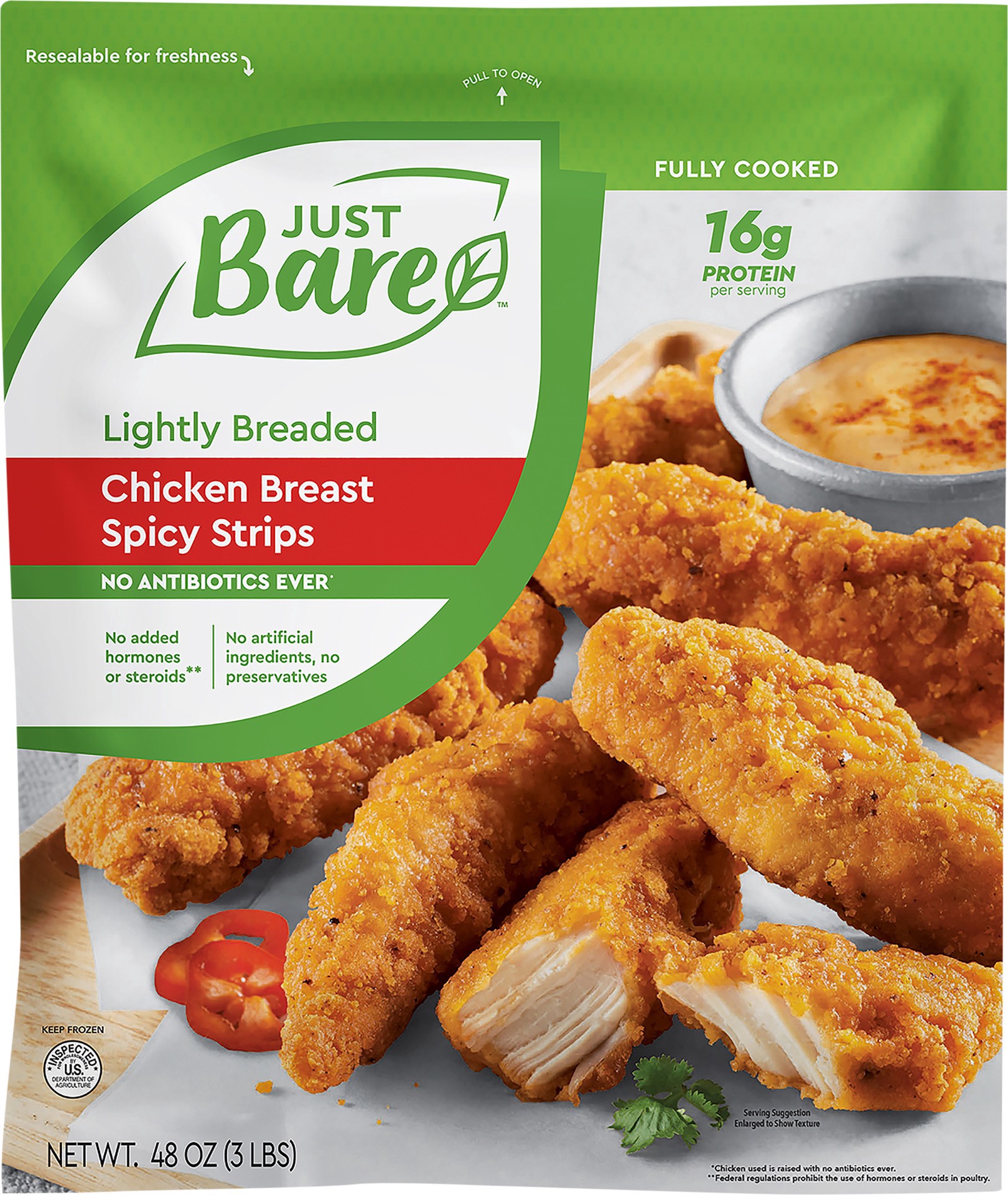 Just BARE Chicken Breast Spicy Bites, Lightly Breaded 24 oz | Shipt