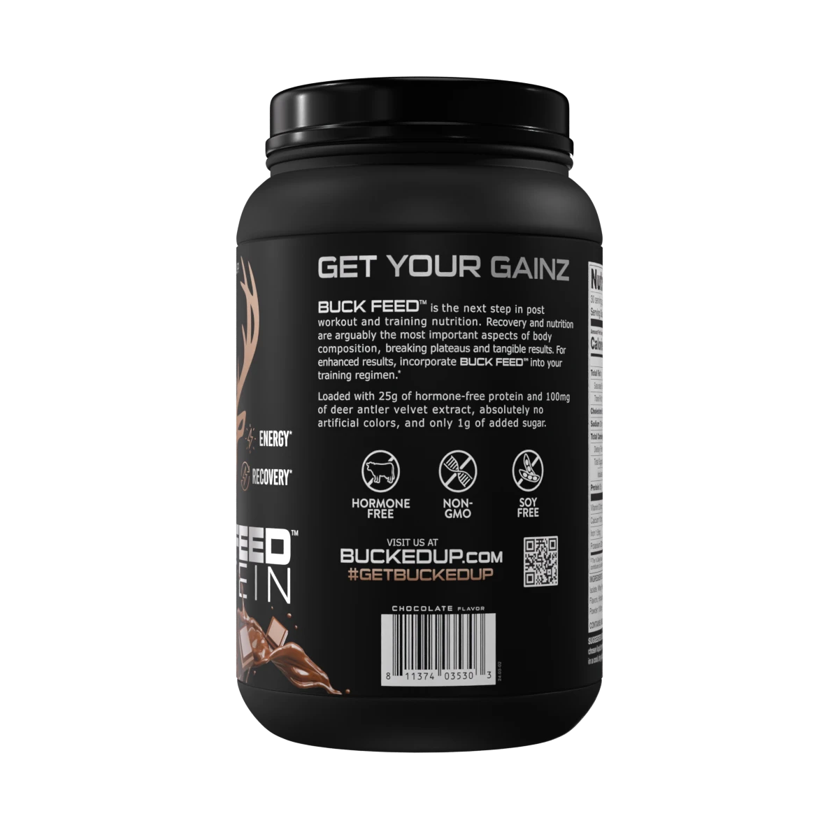 slide 4 of 4, Buck Feed Chocolate Protein, 1 ct