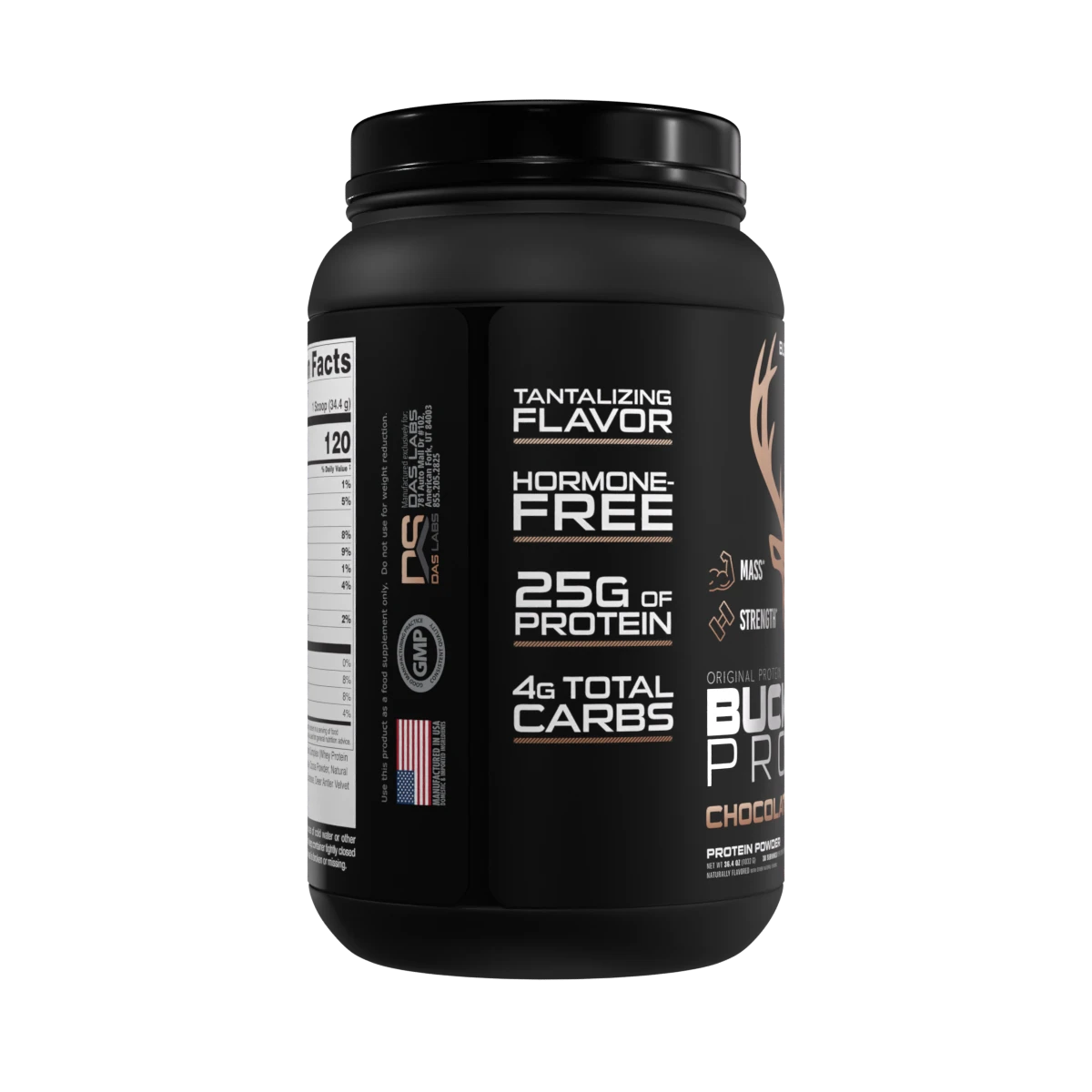 slide 2 of 4, Buck Feed Chocolate Protein, 1 ct