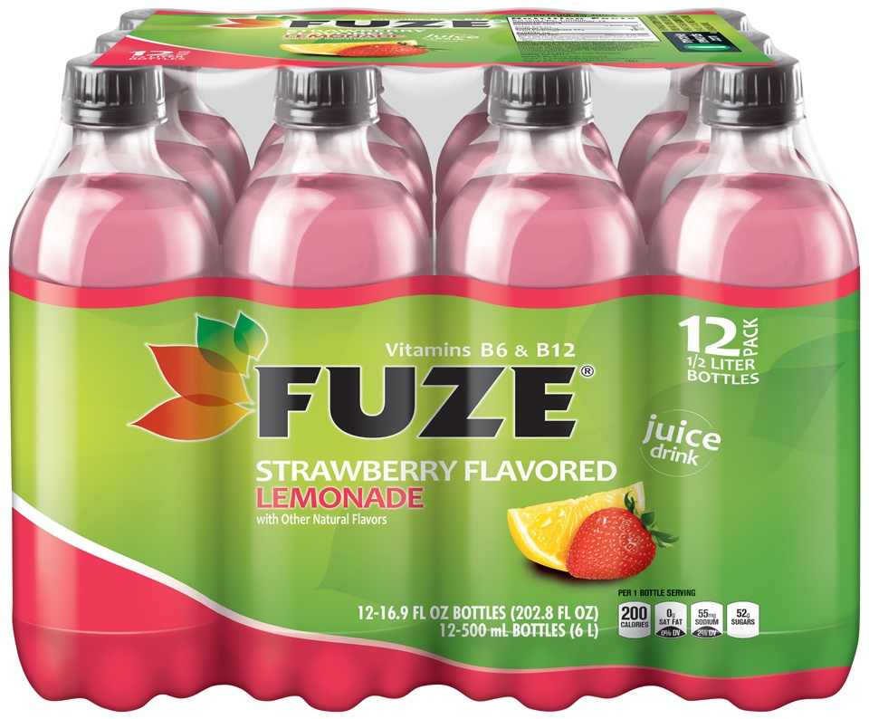 slide 1 of 2, Fuze Strawberry Lemonade, 12/.5 liter