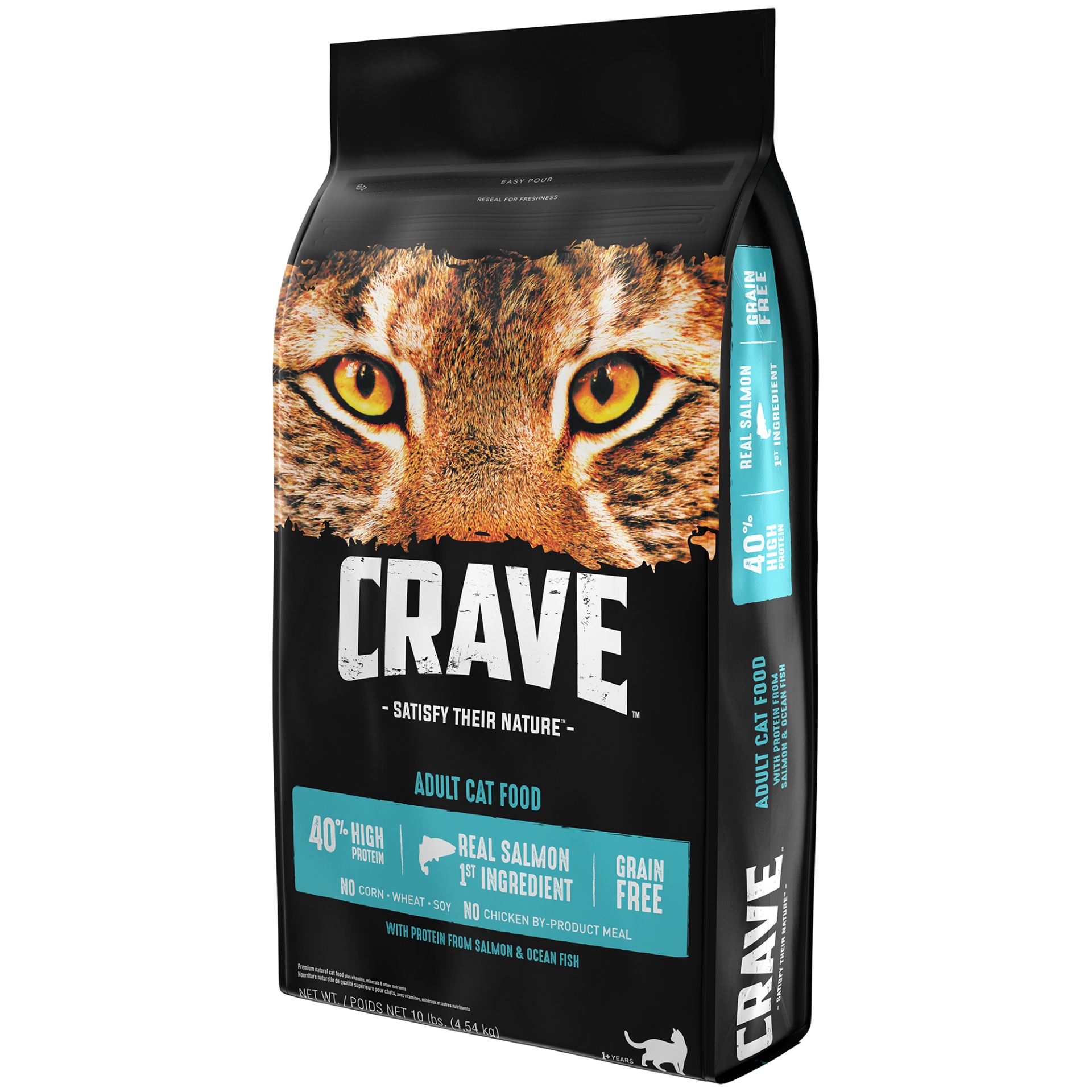 CRAVE Grain Free Adult High Protein Natural Dry Cat Food with Protein ...